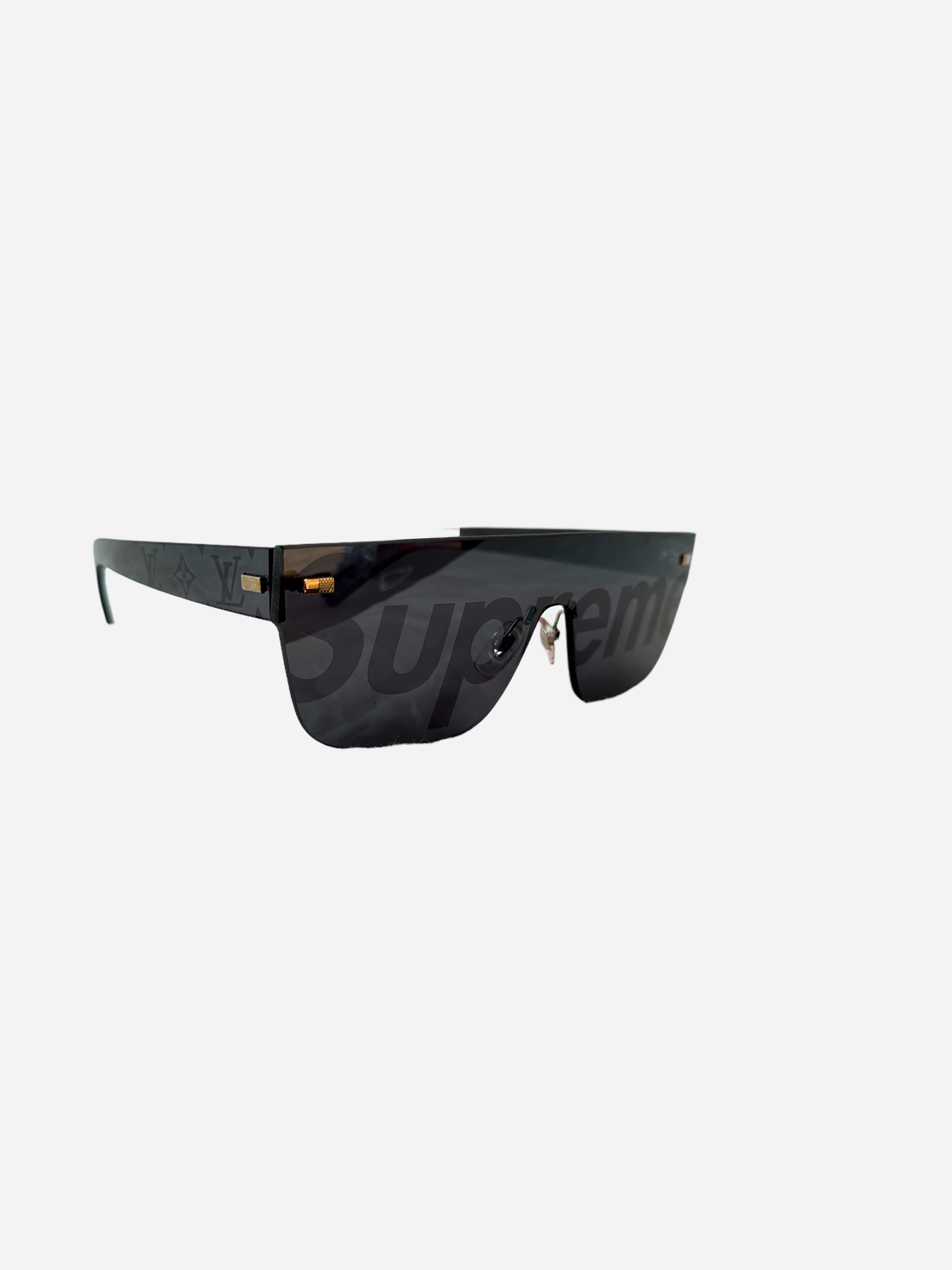 LOUIS VUITTON X SUPREME City Mask Sunglasses Black 191266