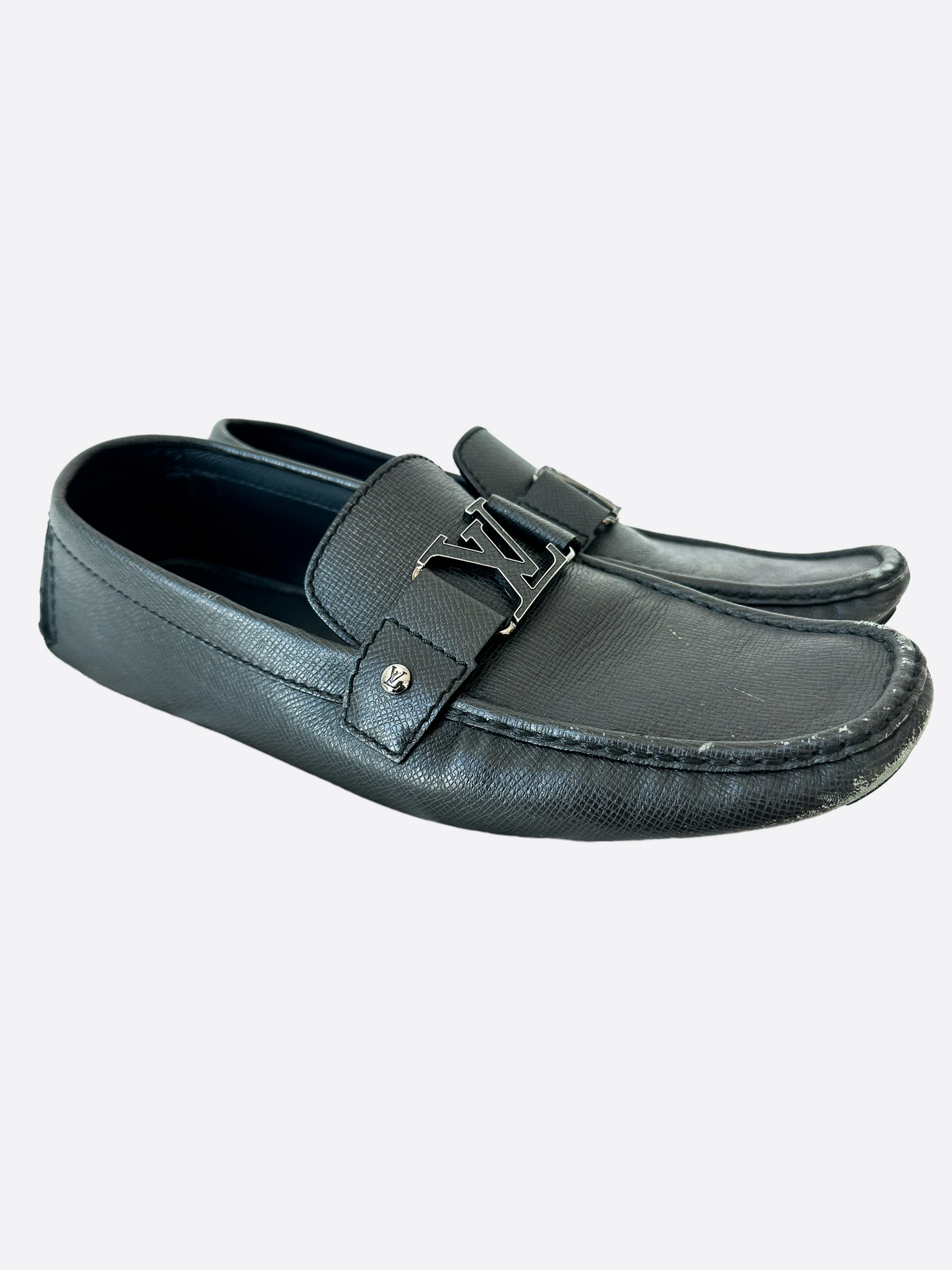 Louis Vuitton Dark Navy Logo Loafers