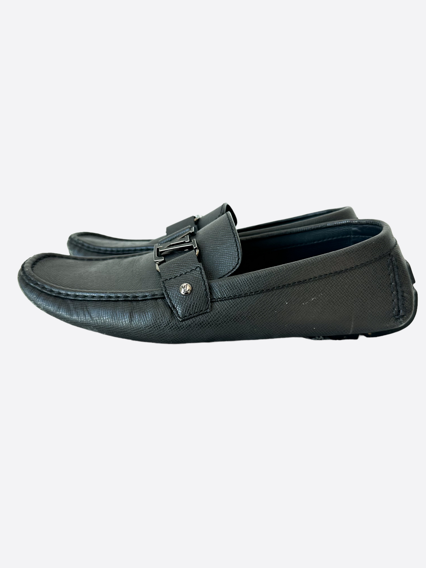 Louis Vuitton Dark Navy Logo Loafers