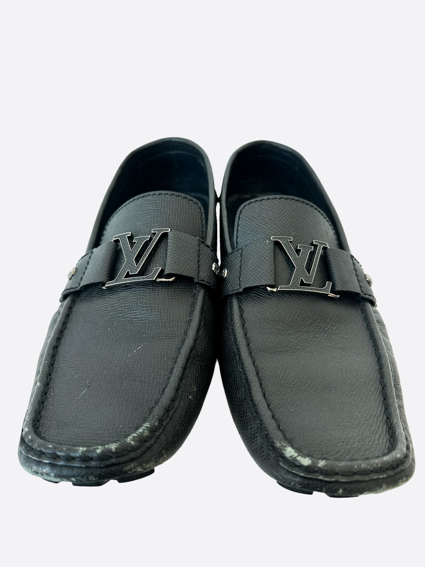 Louis Vuitton Dark Navy Logo Loafers