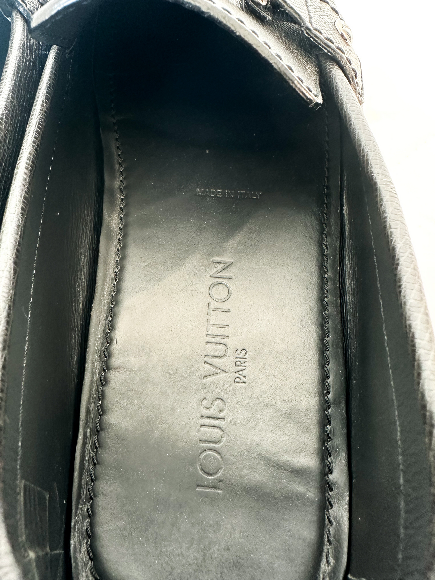 Louis Vuitton Dark Navy Logo Loafers