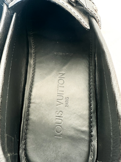 Louis Vuitton Dark Navy Logo Loafers