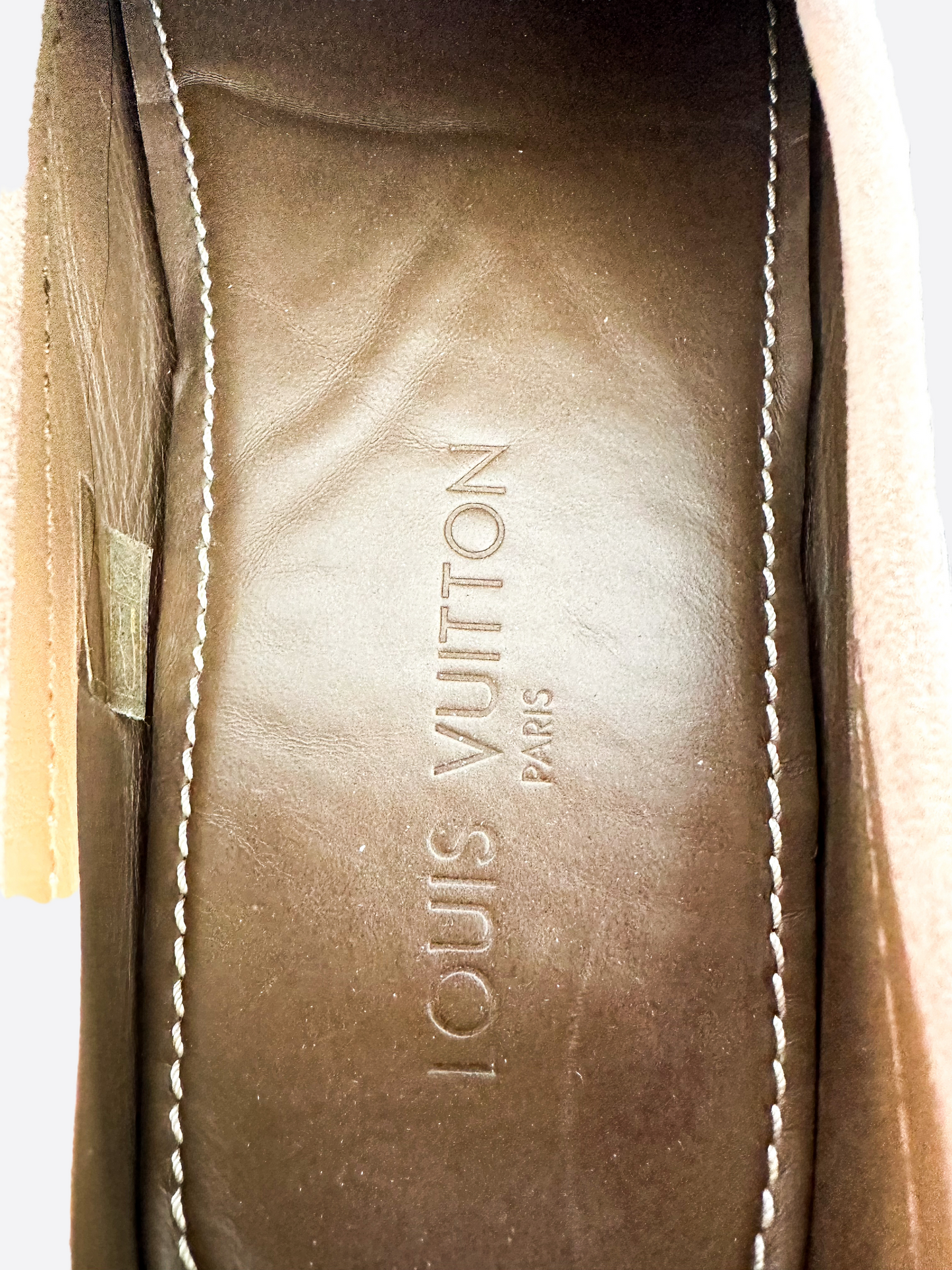 Louis Vuitton Brown Suede Logo Loafers