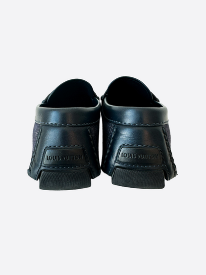 Louis Vuitton Navy Blue Logo Loafers