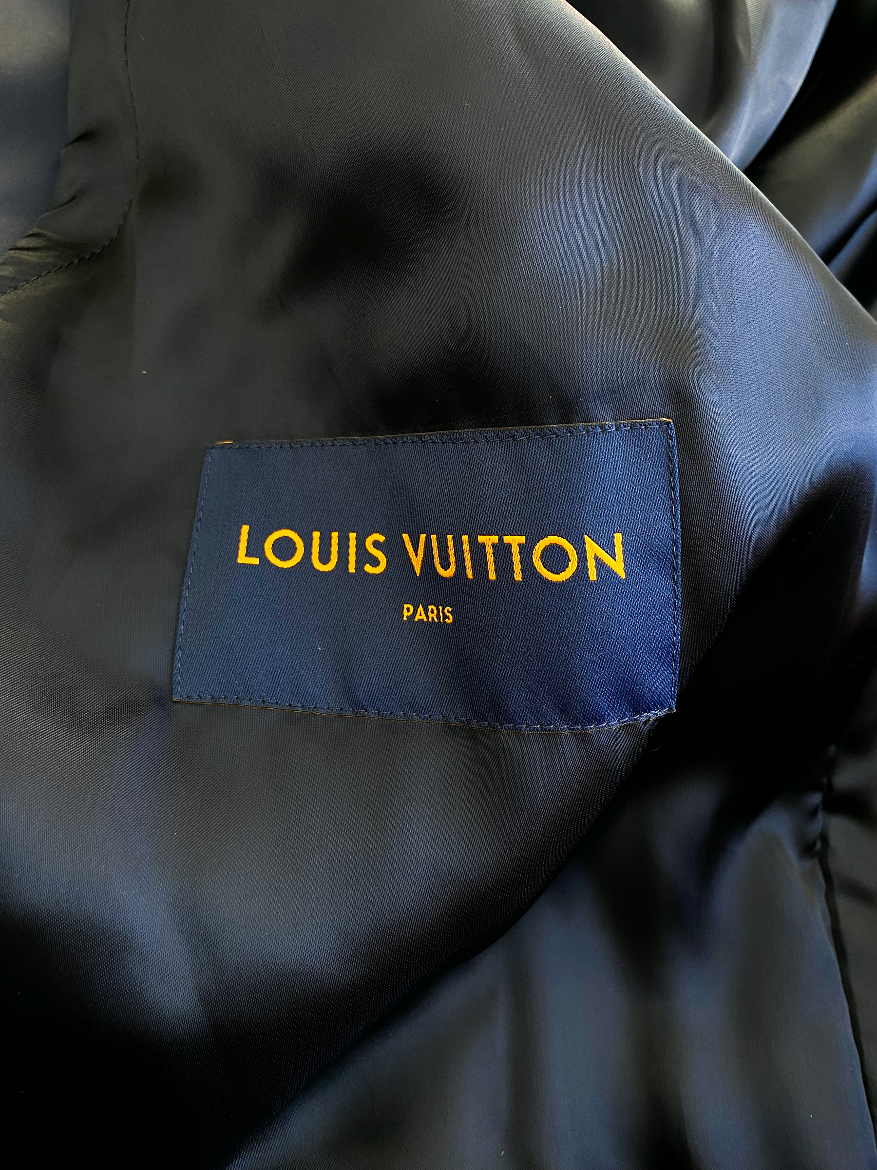 Louis Vuitton Blue Embroidered Souvenir Jacket