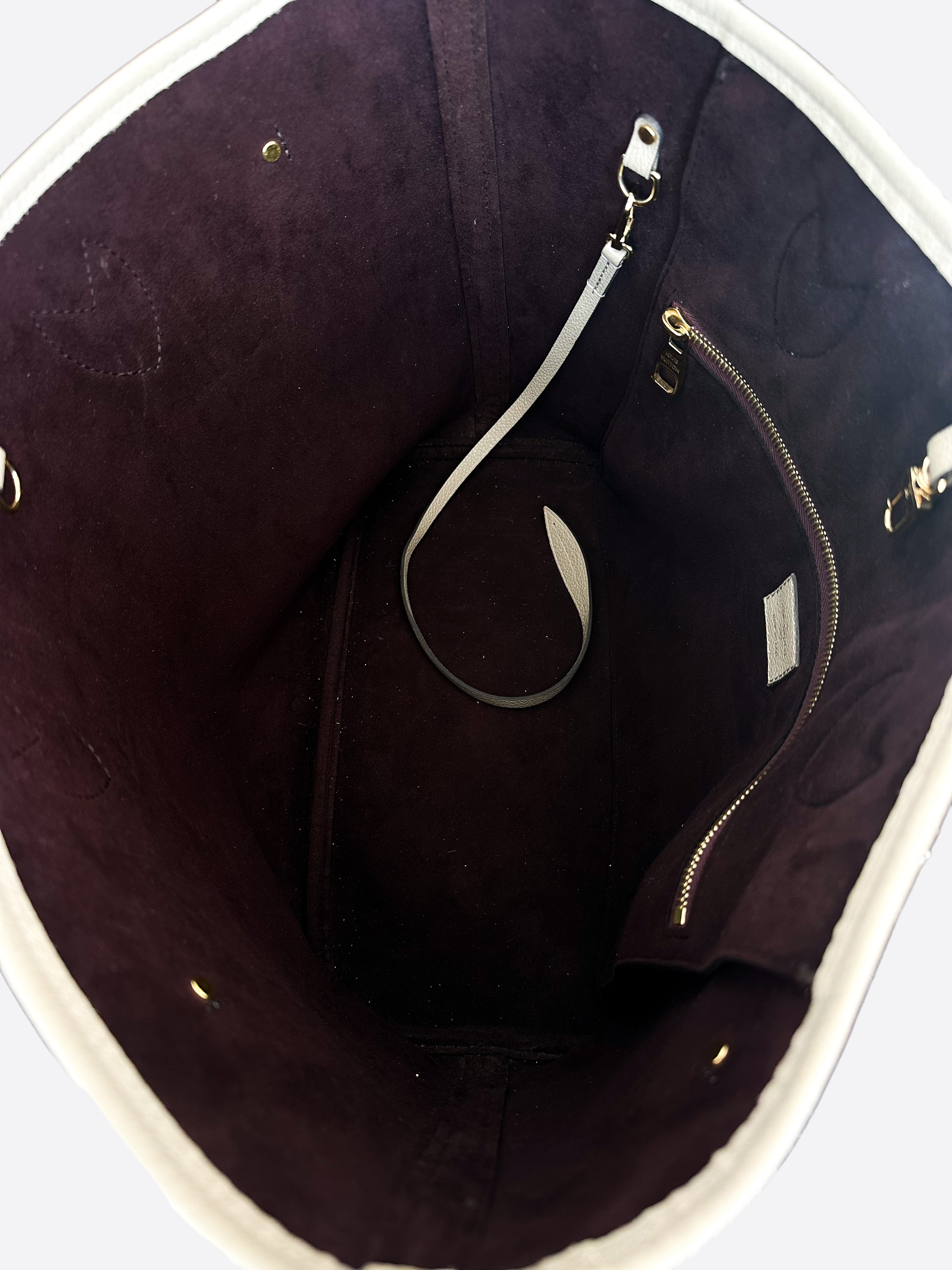 Louis Vuitton Turtledove Empreinte Leather Monogram Neverfull MM – Savonches