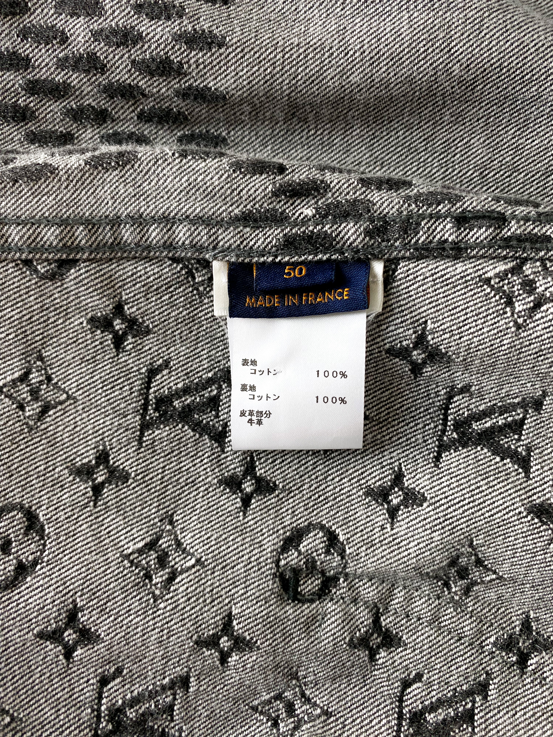 Louis Vuitton Nigo Grey Monogram Denim Jacket