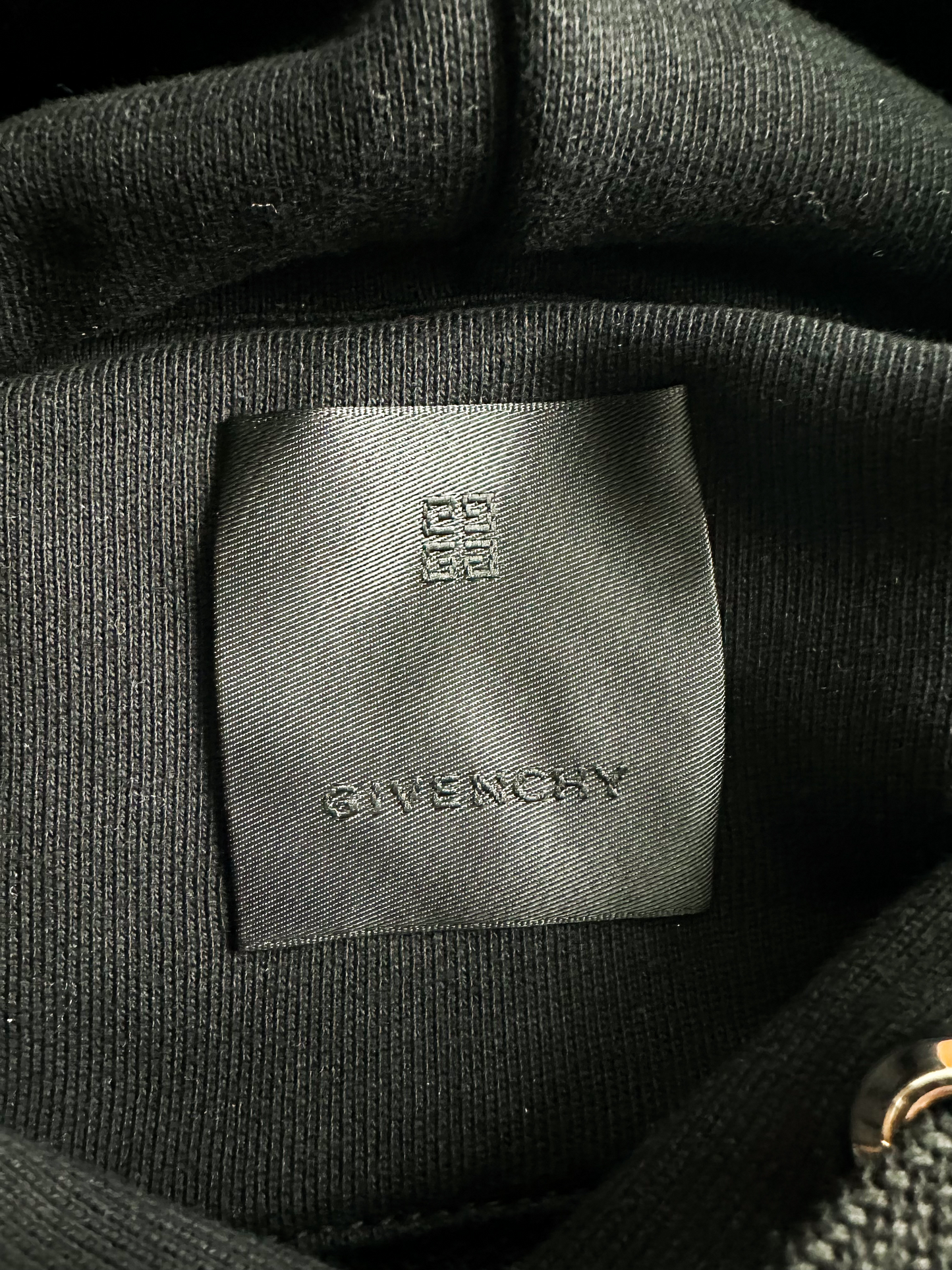 Givenchy Black & White Embroidered Logo Hoodie