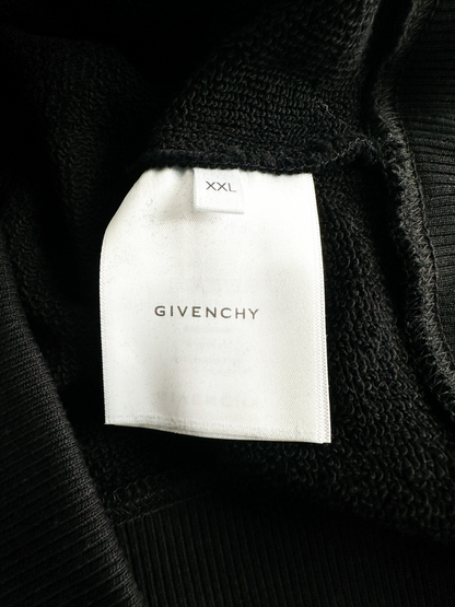 Givenchy Black & White Embroidered Logo Hoodie