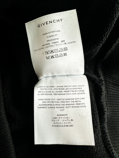 Givenchy Black & White Embroidered Logo Hoodie