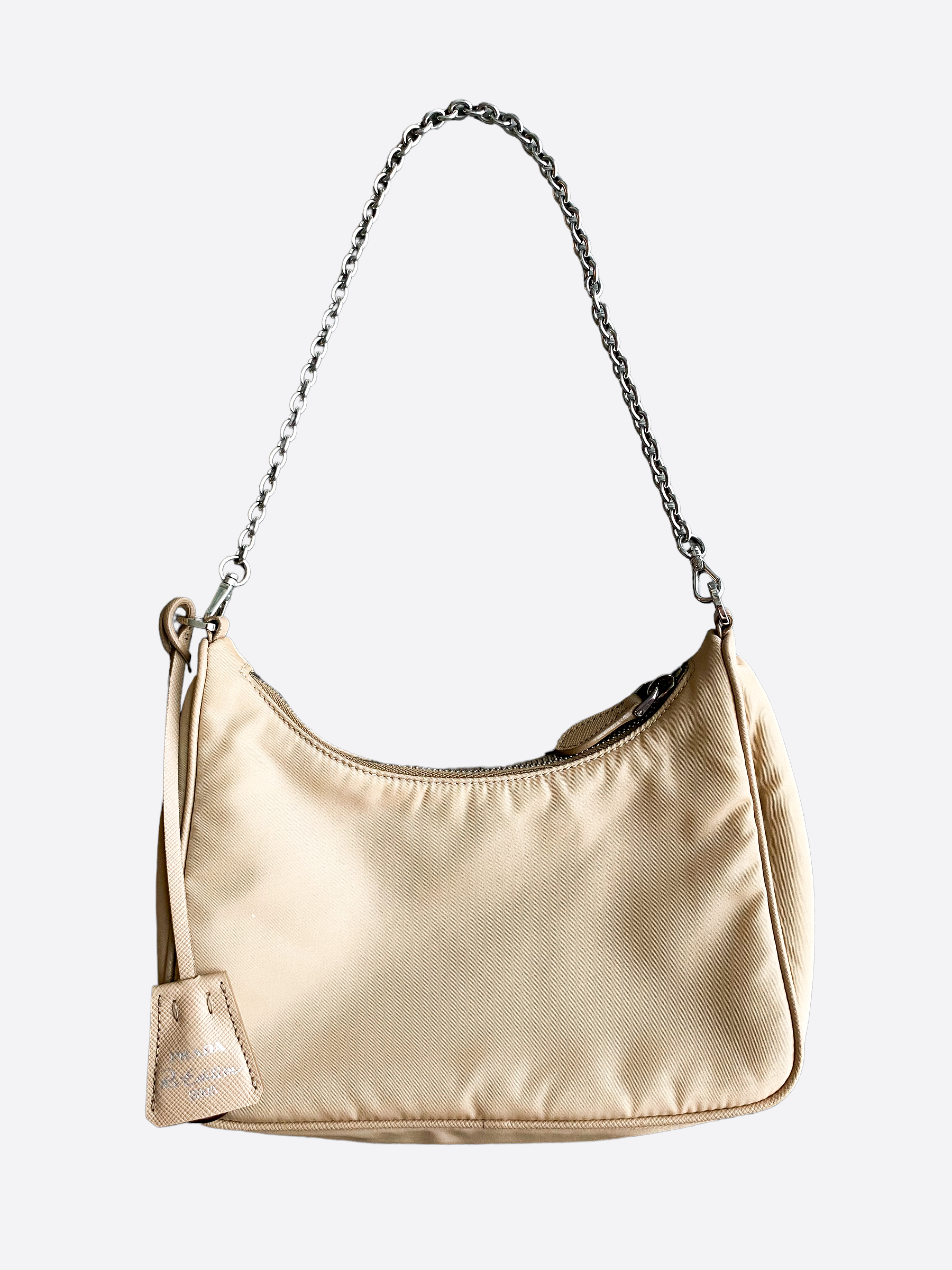 Prada Re-Edition 2005 Shoulder Bag Desert Beige in Re-Nylon with  Silver-tone - US