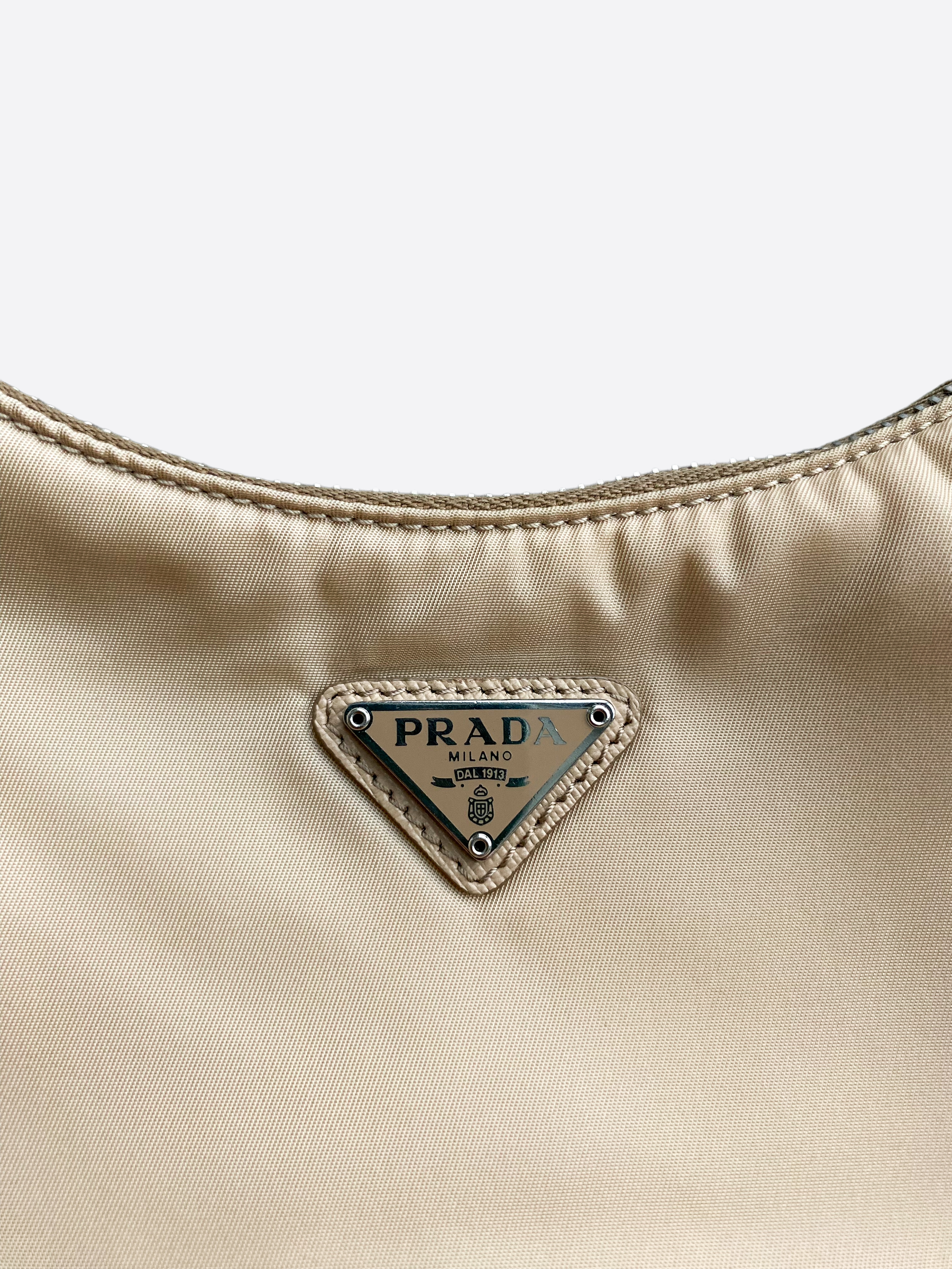 Padded Re-Nylon Shoulder Bag Desert Beige 1BC151_RDJN, Beige, One Size