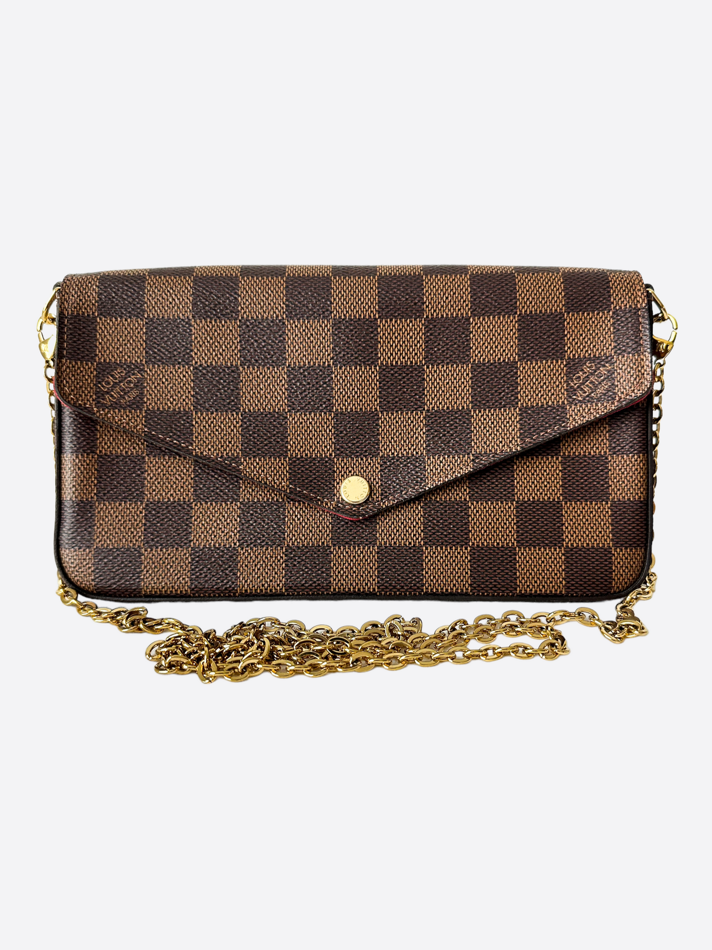 Louis Vuitton Damier Ebene Felicie Pochette Bag w/ Box & Inserts
