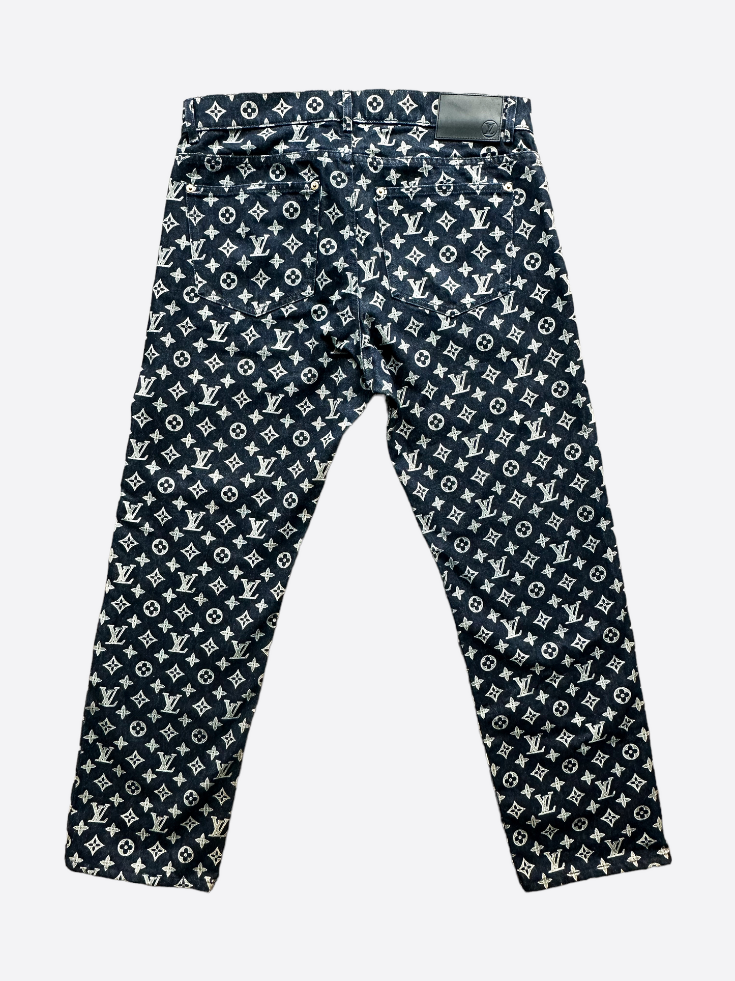 Louis Vuitton Navy Blue Kim Jones Monogram Jeans