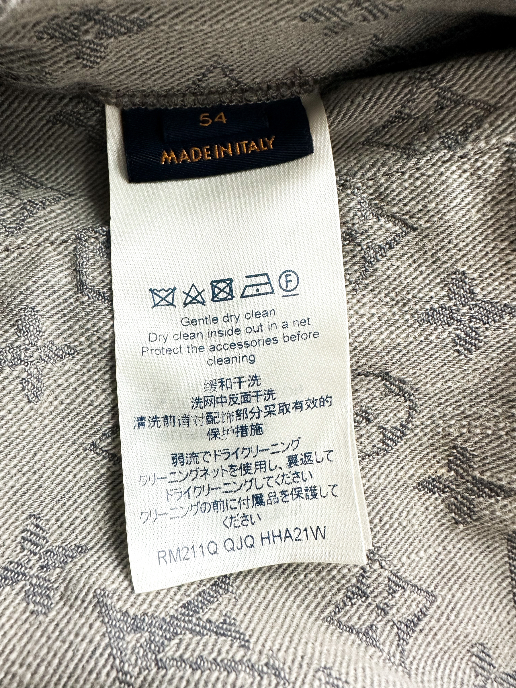 Jacket Louis Vuitton Grey size 50 IT in Denim - Jeans - 23678440