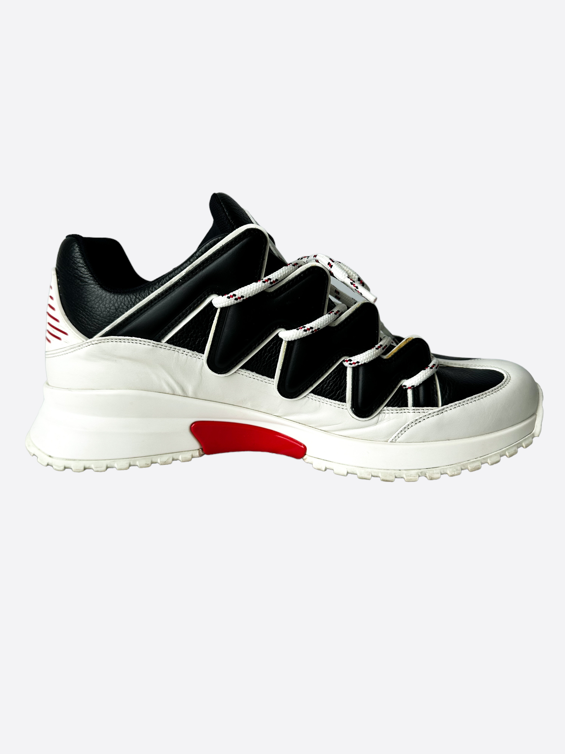 【美品】LOUIS VUITTON Zig Zag ジグザグ ラインスニーカー白 Louis Vuitton White Zig Zag Sneakers – Savonches