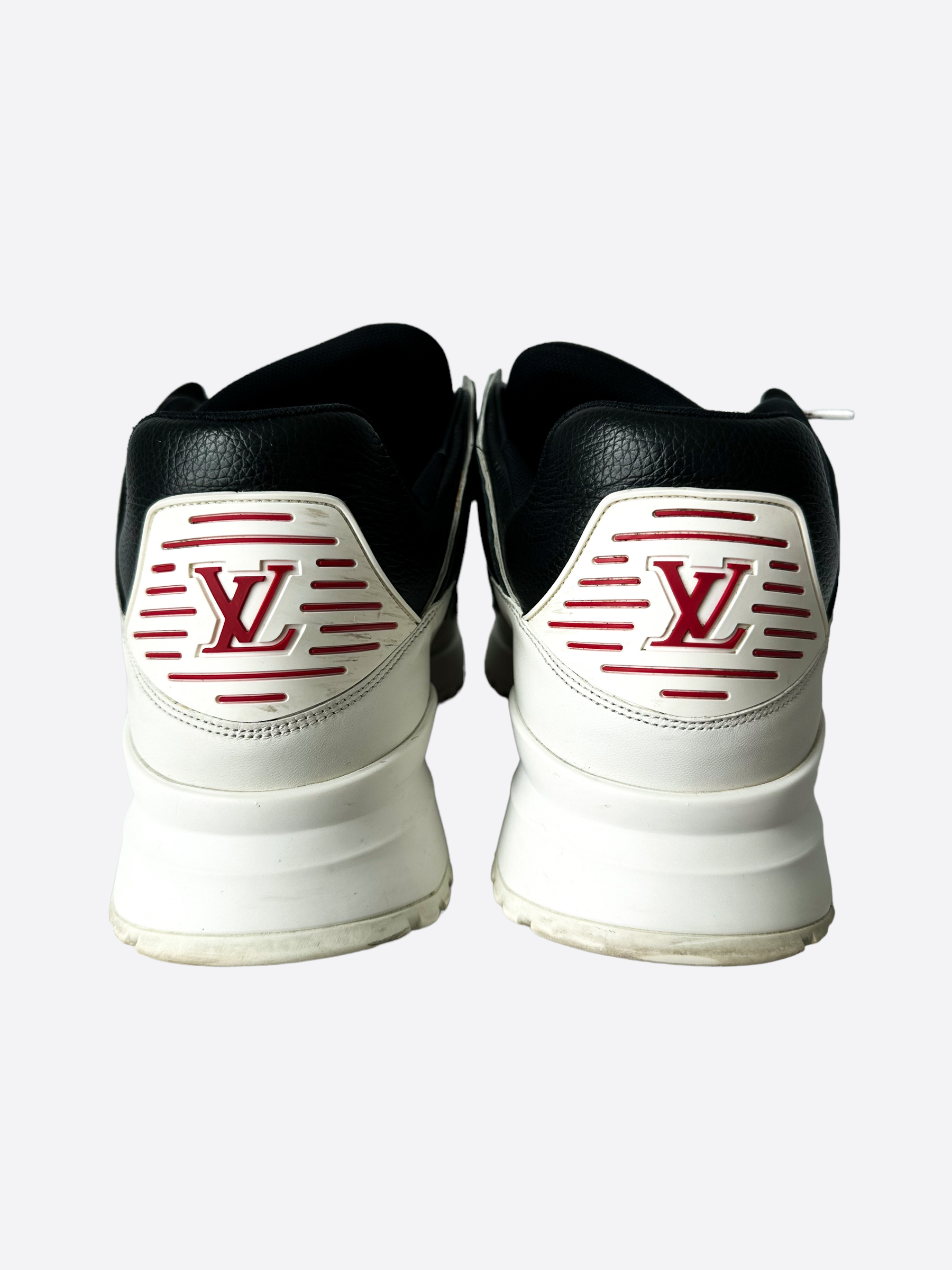 LOUIS VUITTON Calfskin Zig Zag Sneaker 7.5 White 669378