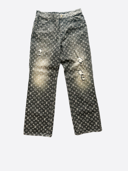 Louis Vuitton Monogram Distressed Baggy Denim