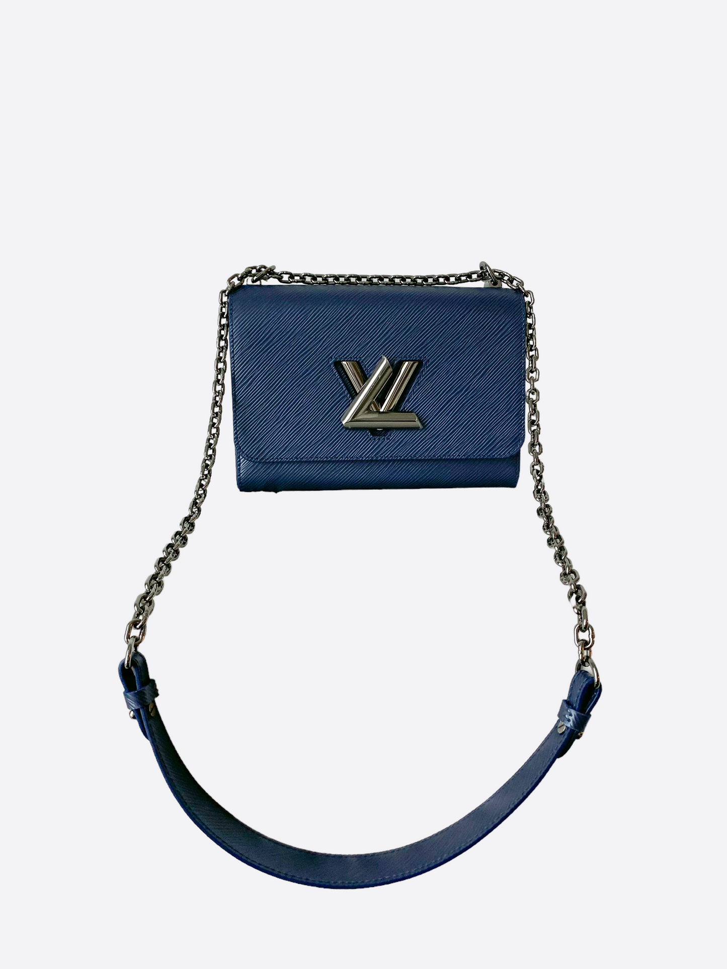 Louis Vuitton Twist MM Braided Links Epi Grained Leather Indigo in