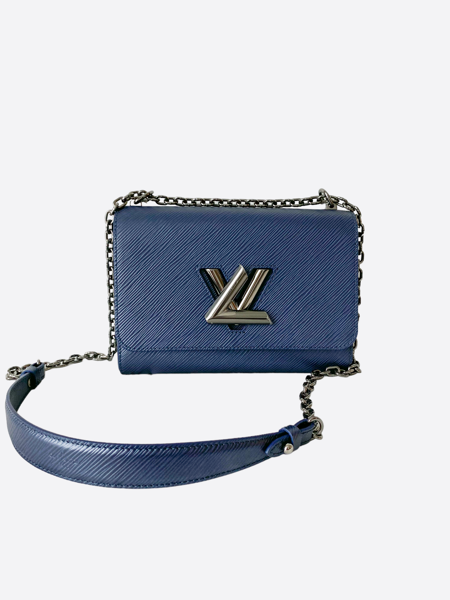 Louis Vuitton Twist MM Shoulder Bag Epi Leather White