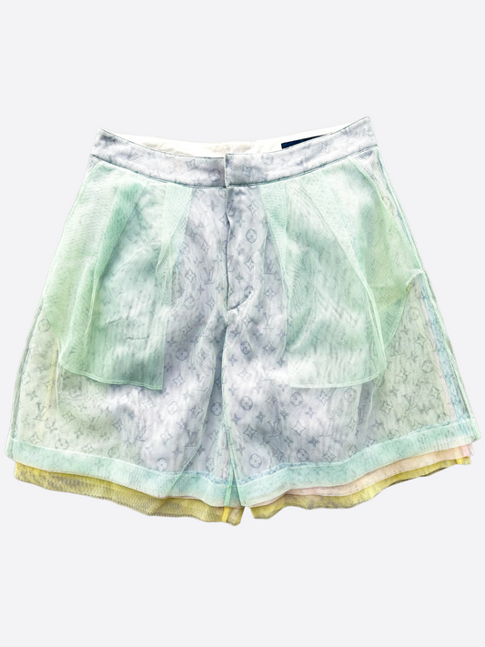 Louis Vuitton Monogram Mesh Tulle Shorts