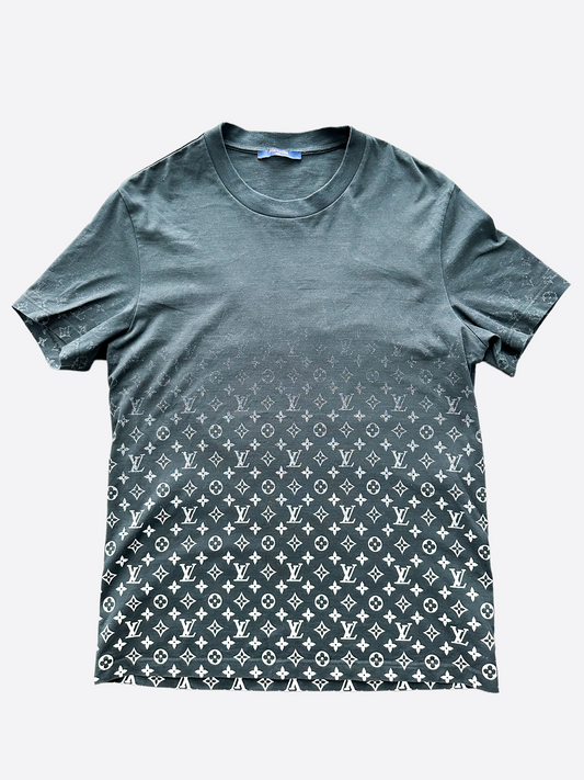 Louis Vuitton Black & White Gradient Monogram T-Shirt