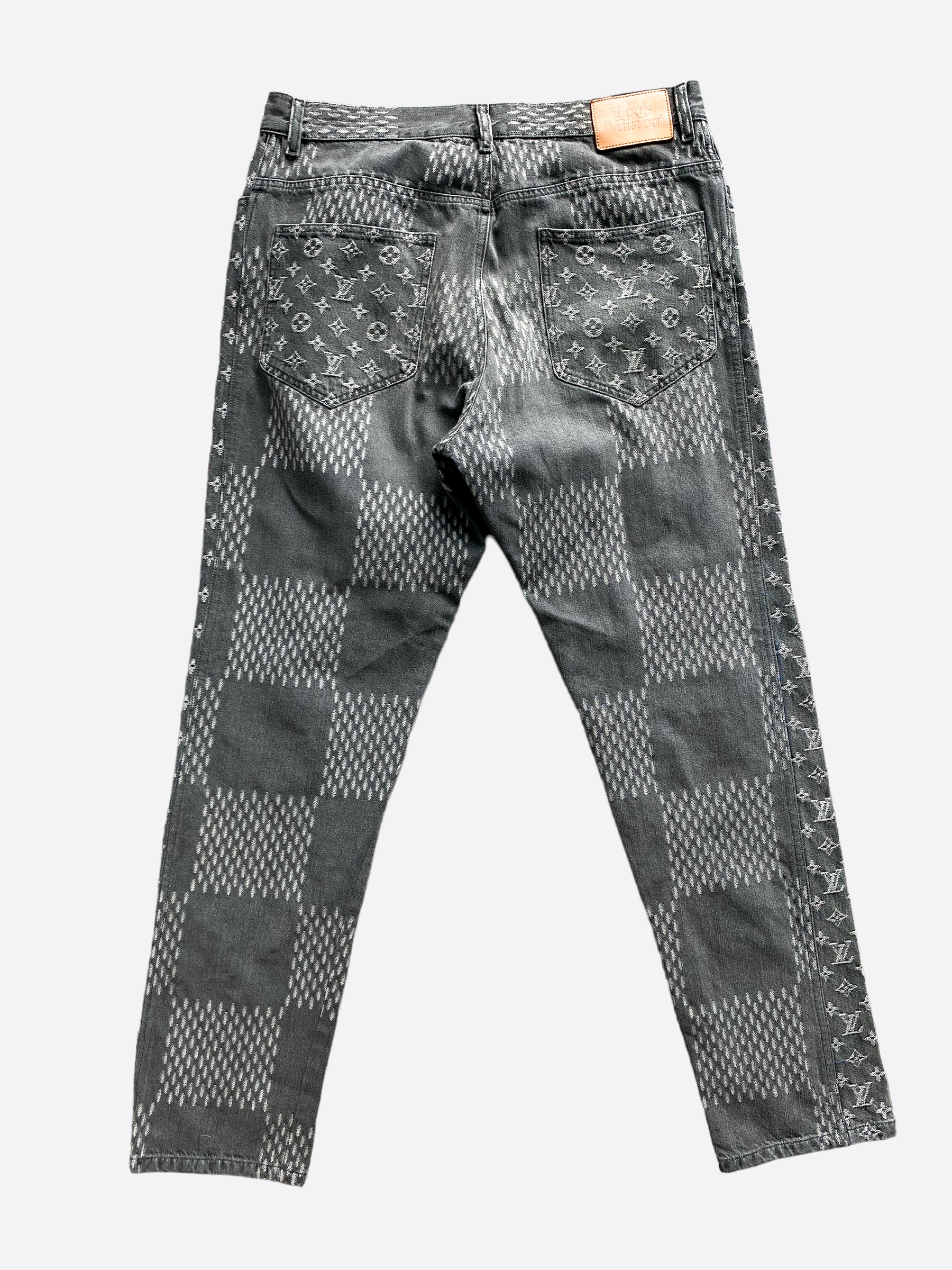 Louis Vuitton x Nigo Giant Damier Waves MNGM Denim Pants Indigo Men's -  SS20 - US