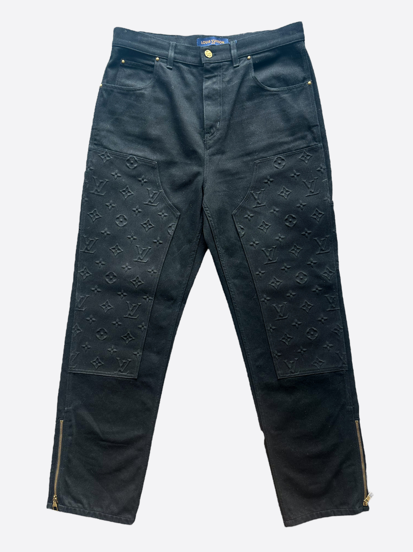 Louis Vuitton Black Monogram Carpenter Pants