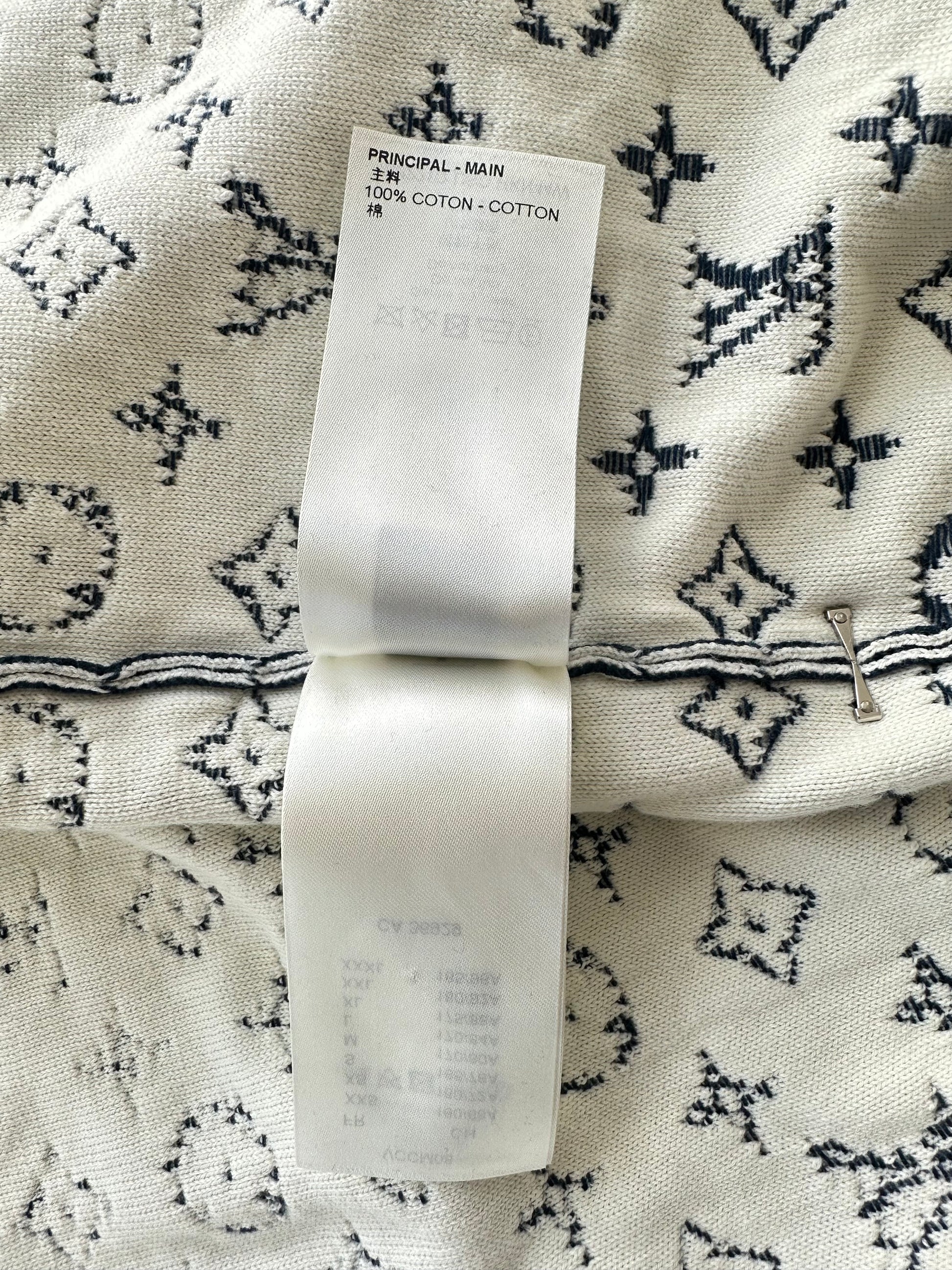 Louis Vuitton Navy Cotton Damier Cardigan Sweater size XS