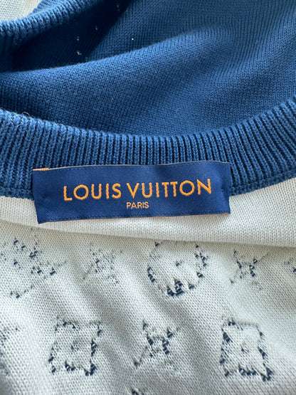 Louis Vuitton Navy & White Monogram Gradient Sweater