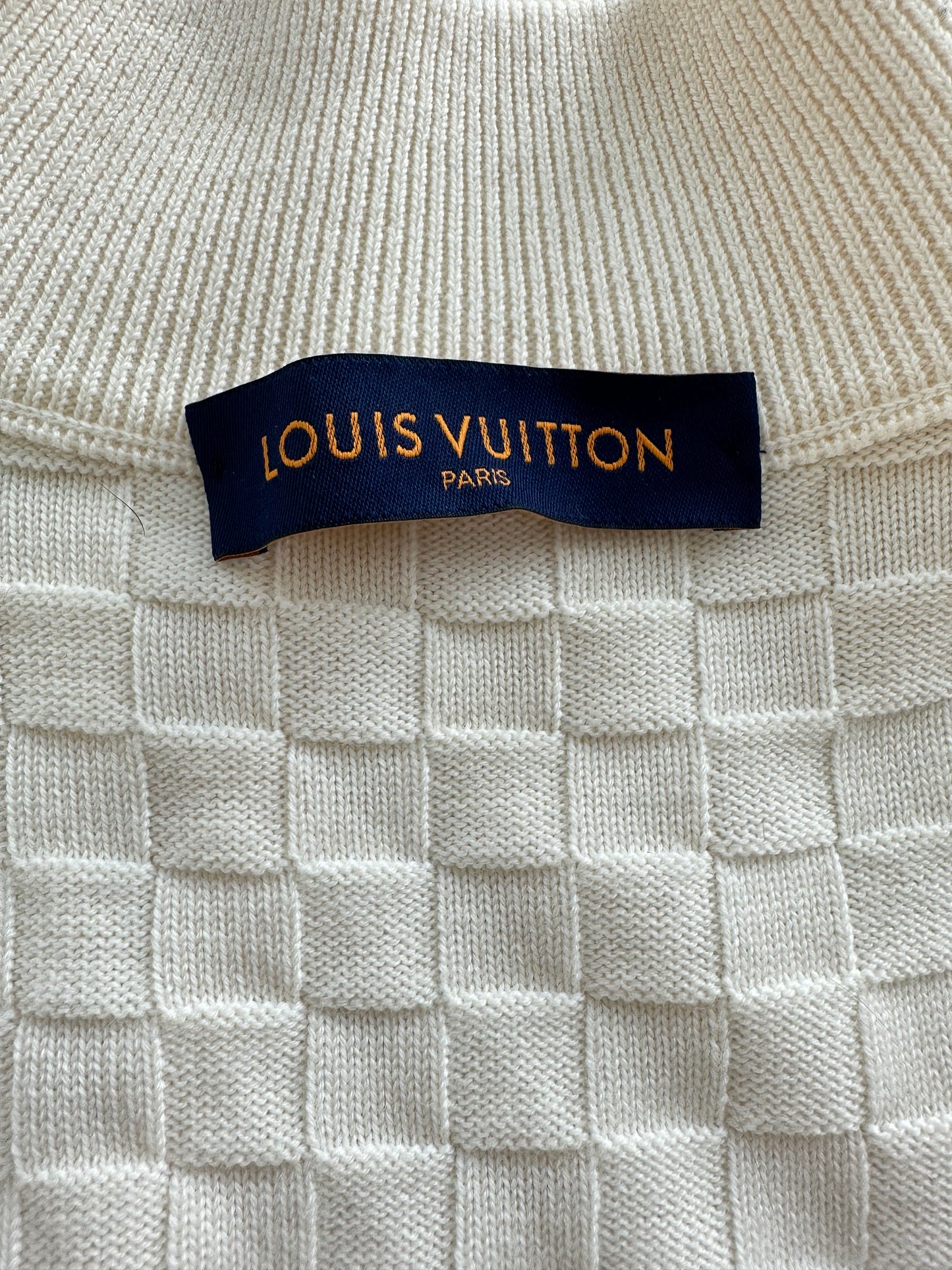 Louis Vuitton Damier Wool Zip-Through Cardigan Anise. Size M0