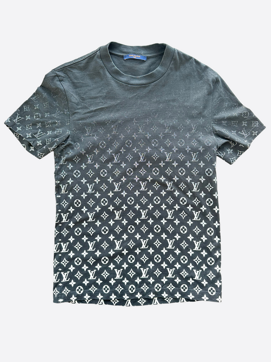 Louis Vuitton Black & White Monogram Gradient T-Shirt