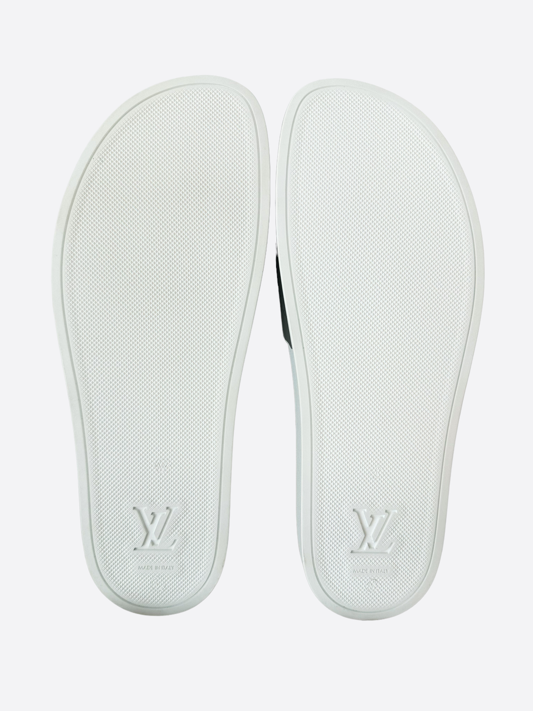 Louis Vuitton 2019 Honolulu 'Watercolor Monogram' Slides - White