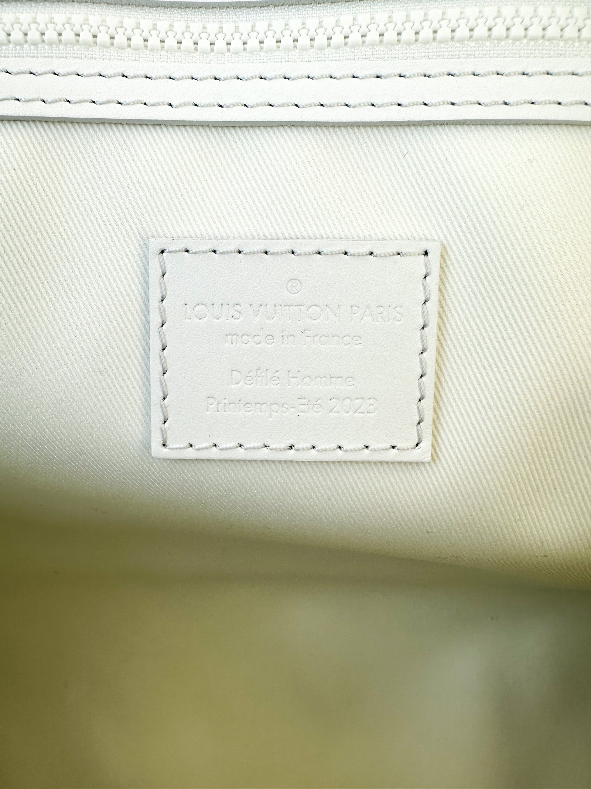 Louis Vuitton Optic White Embossed Monogram Keepall 50 Duffle Bag