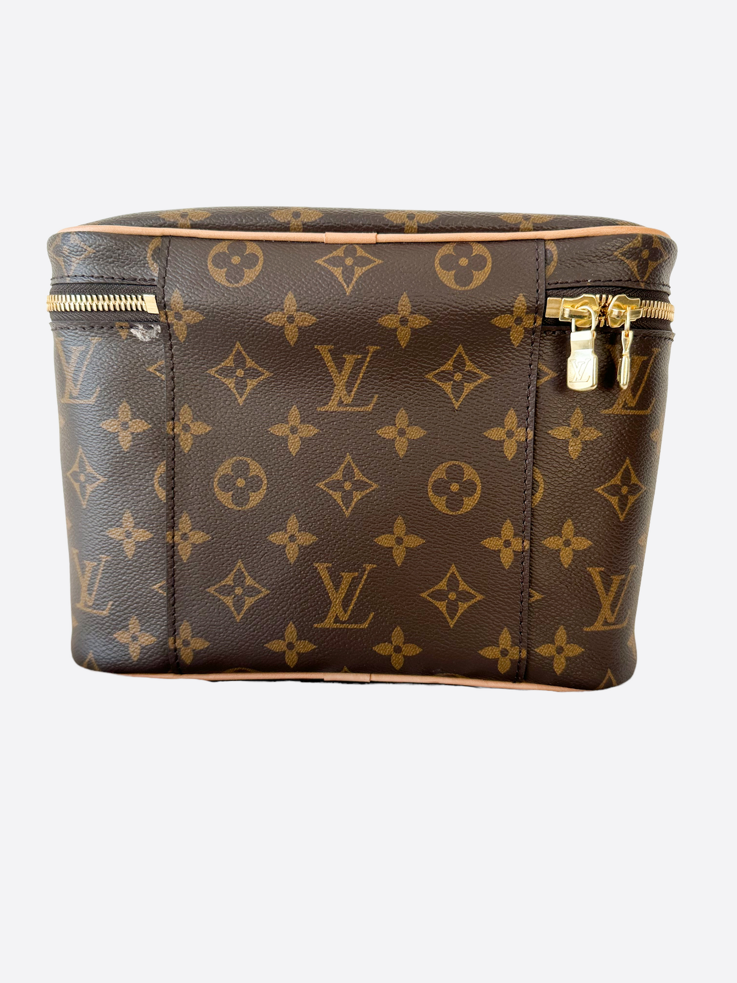 LOUIS VUITTON Nice Mini Vanity Hand Bag Monogram Leather Brown M44495  49YB141