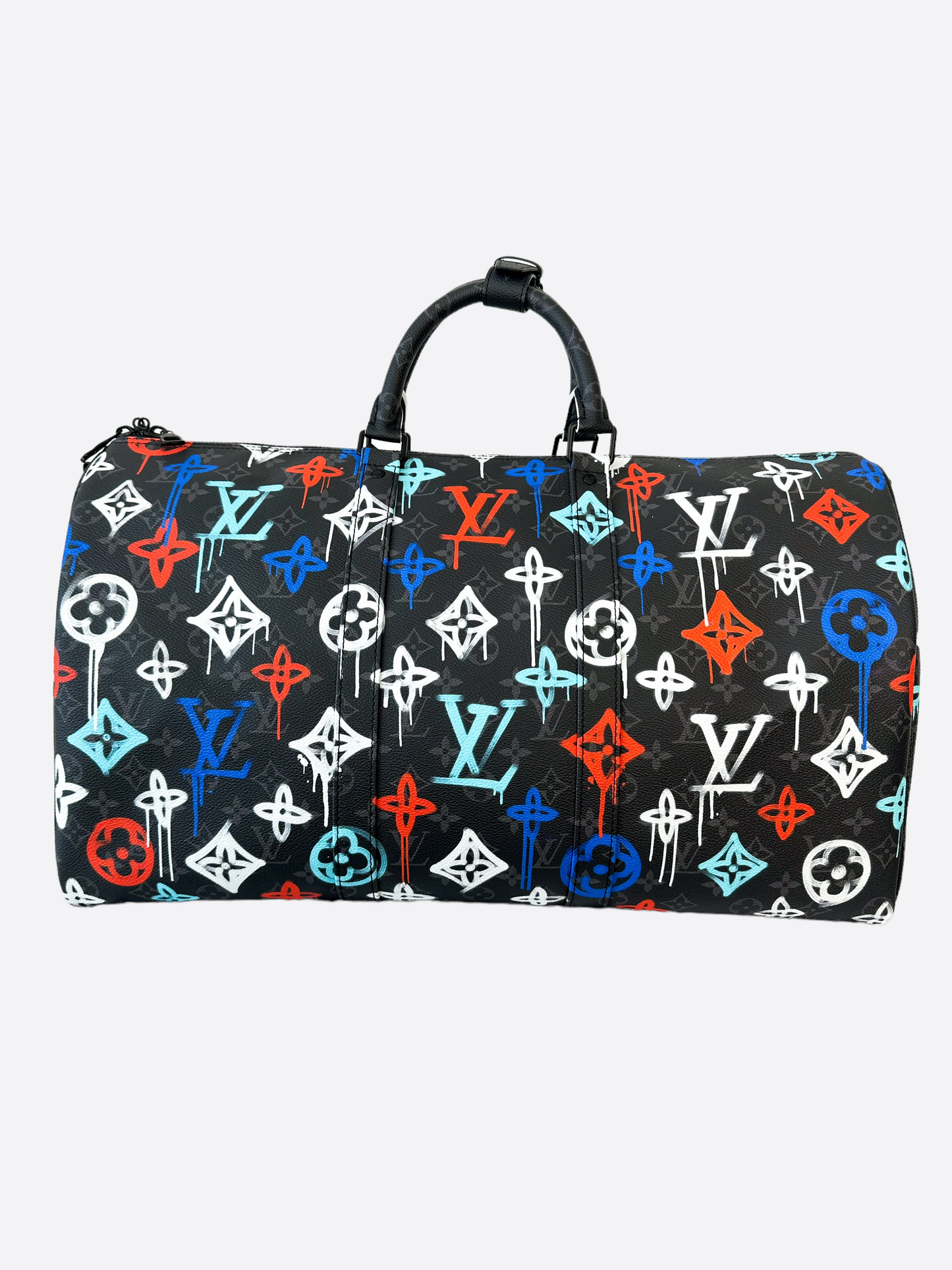 Louis Vuitton Keepall Bandouliere Bag Graffiti Monogram Eclipse