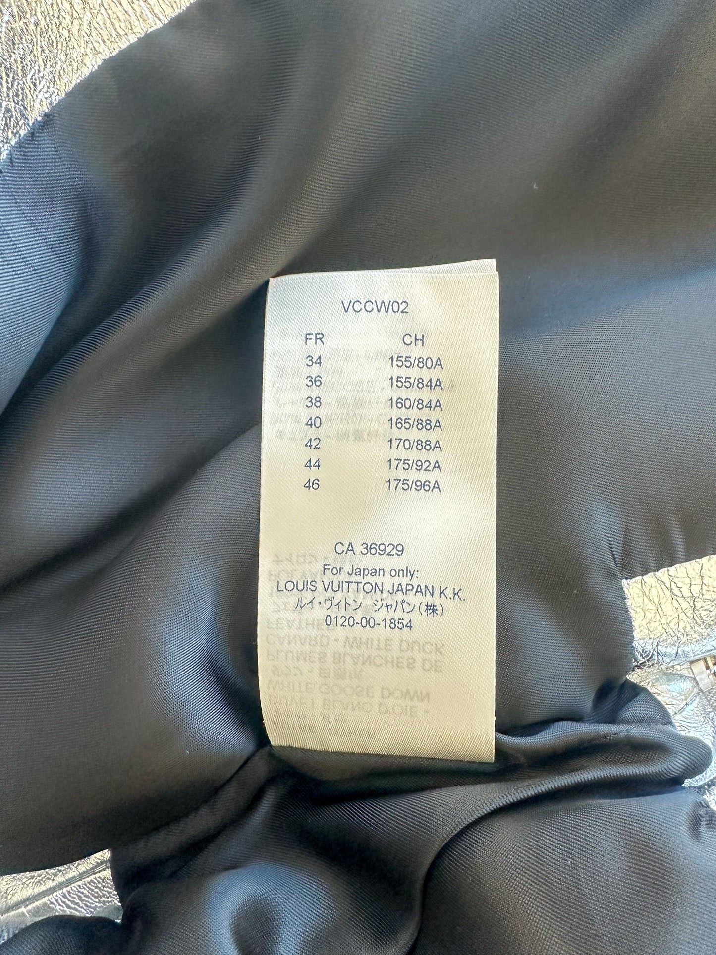 Louis Vuitton Leather Embossed Vest Jacket, Black, 36