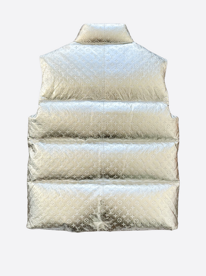 Louis Vuitton Silver Embossed Monogram Silver Vest