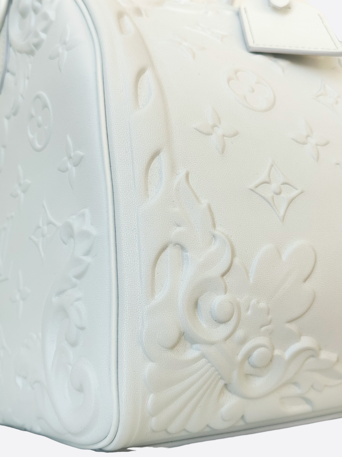 Louis Vuitton Optic White Embossed Monogram Keepall 50 Duffle Bag (PXZX)  144010012750 DO