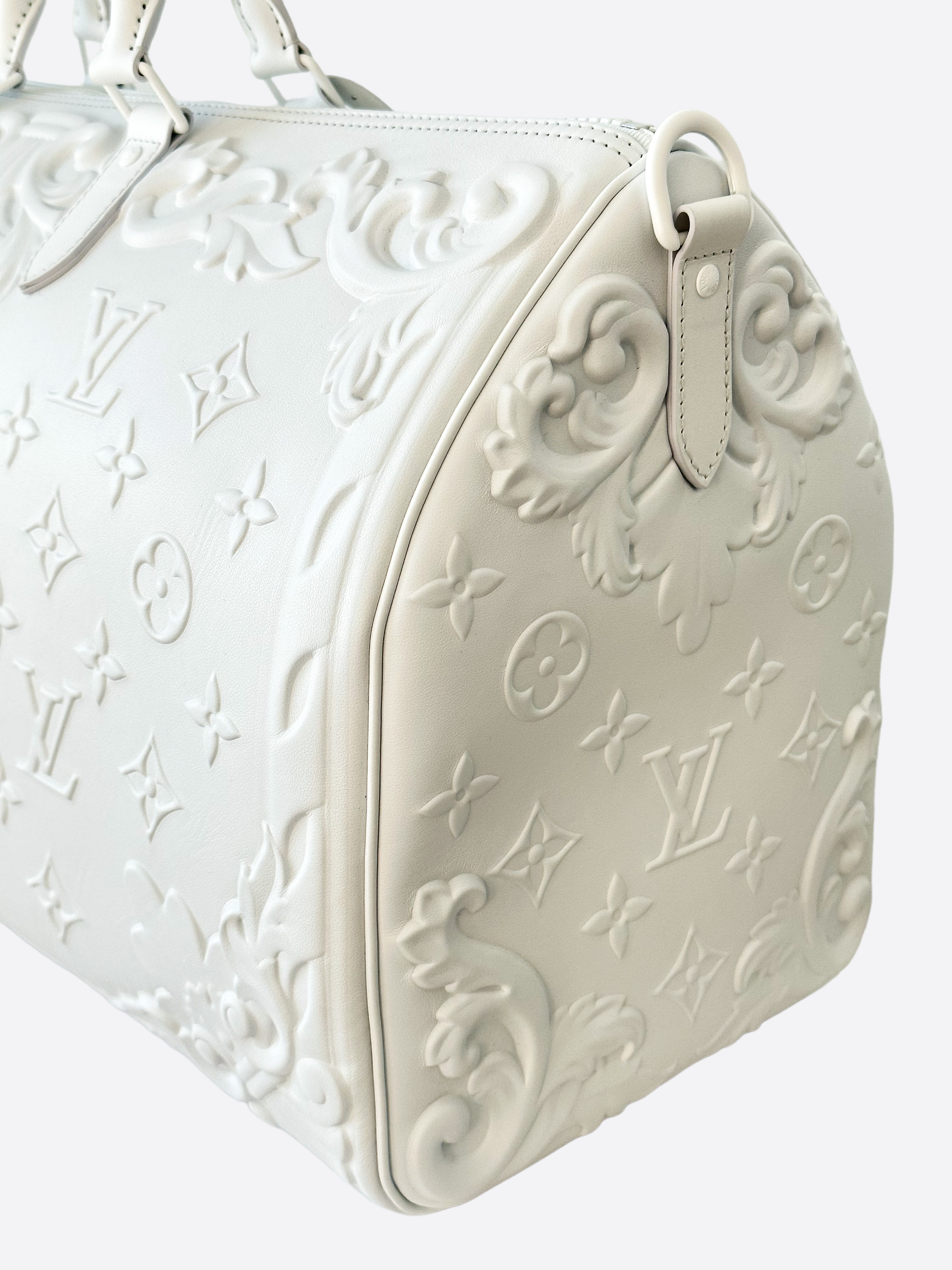 Louis Vuitton Keepall Bandouliere 50 Monogram/Taiga Optic White in