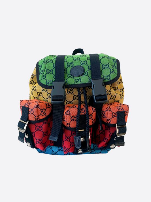 Gucci Multicolor GG Canvas Backpack