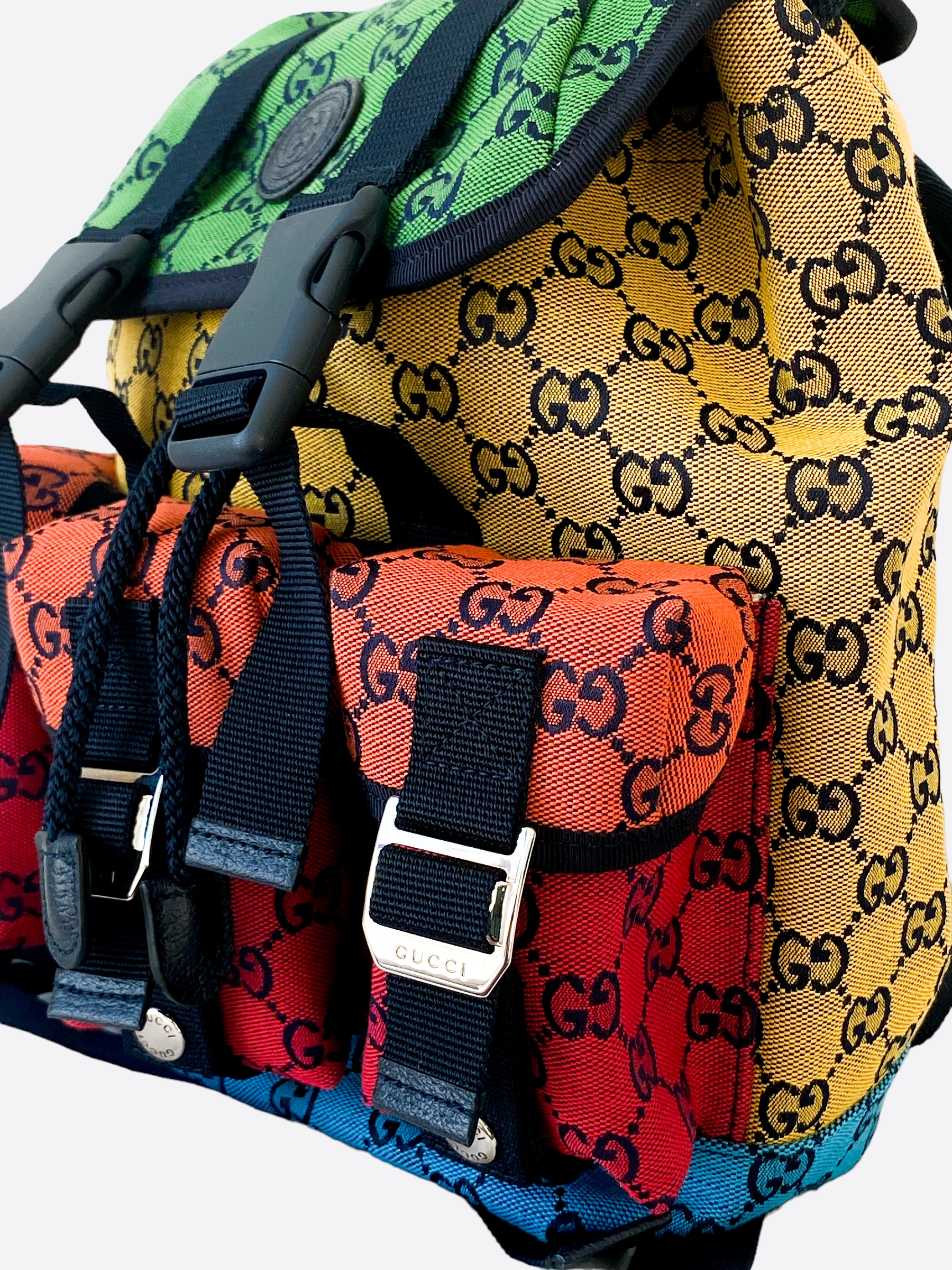 Gucci Multicolor GG Canvas Backpack