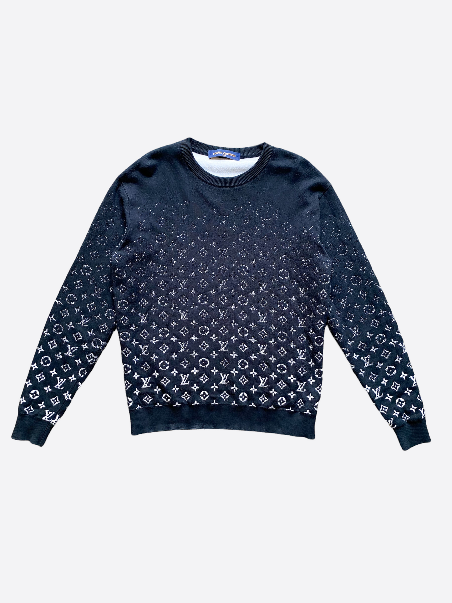 Louis Vuitton 2022 Monogram Gradient Pullover - Black Sweaters