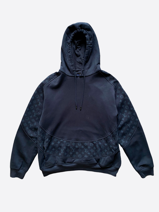 Louis Vuitton Black Circle Cut Monogram Hoodie