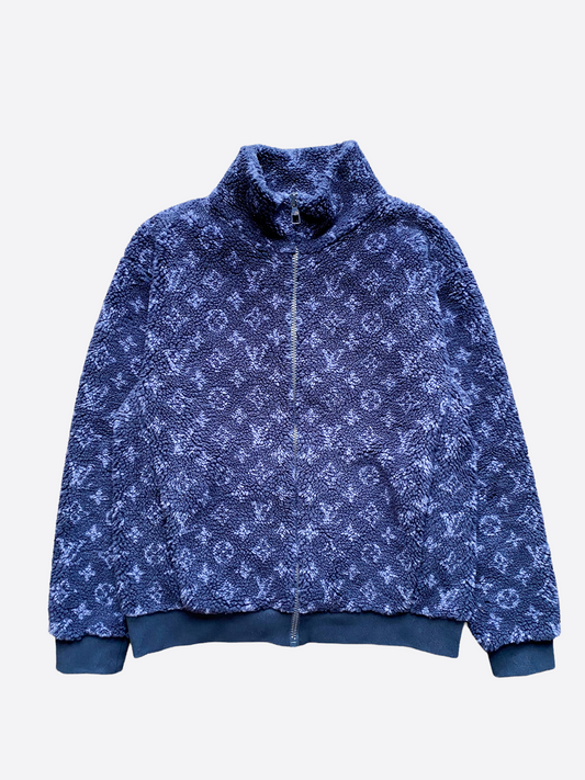 Louis Vuitton Navy Monogram Fleece Jacket