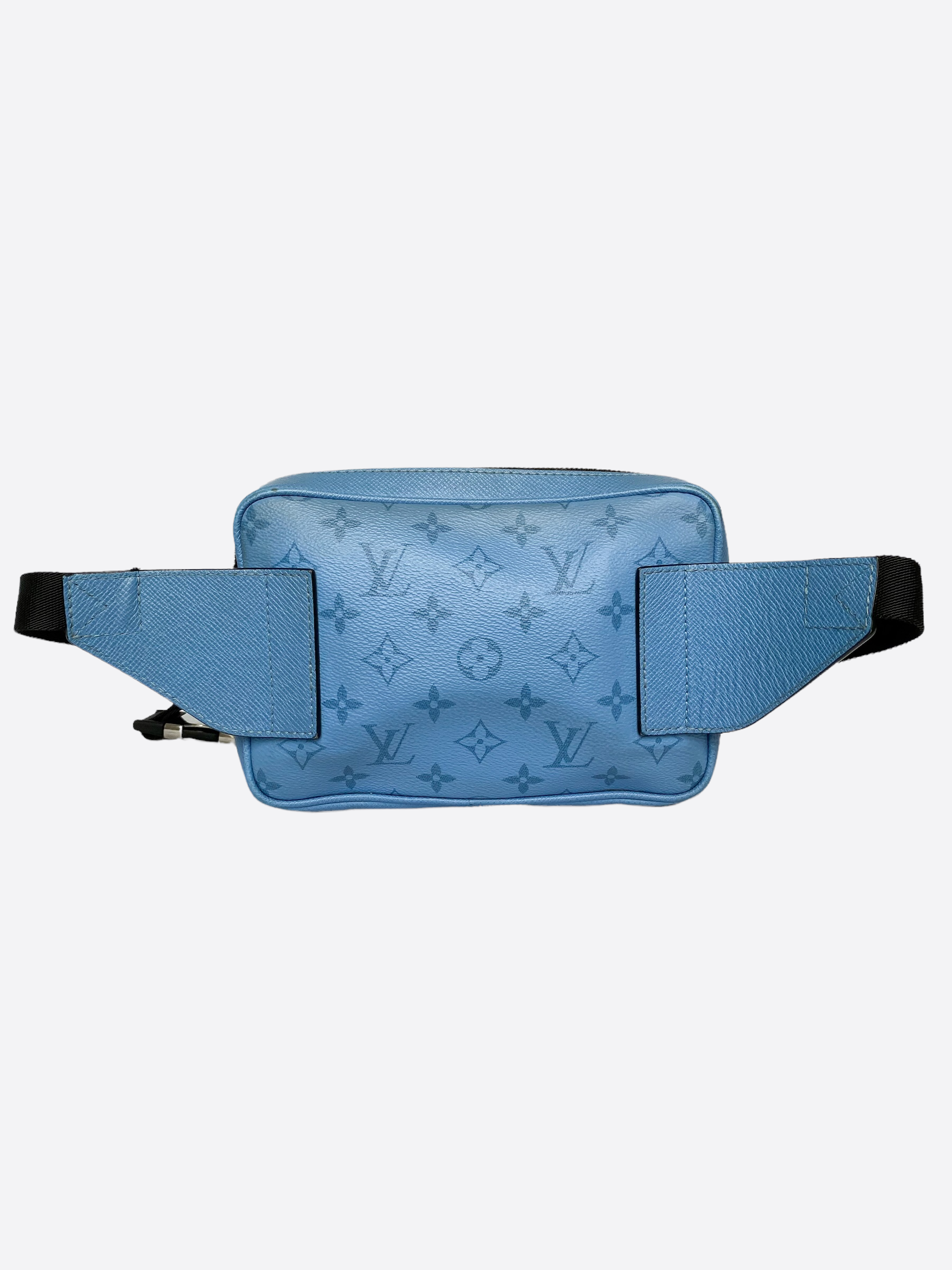 LOUIS VUITTON Monogram Blue Taiga Rama Bum Bag Shoulder Bag M30459