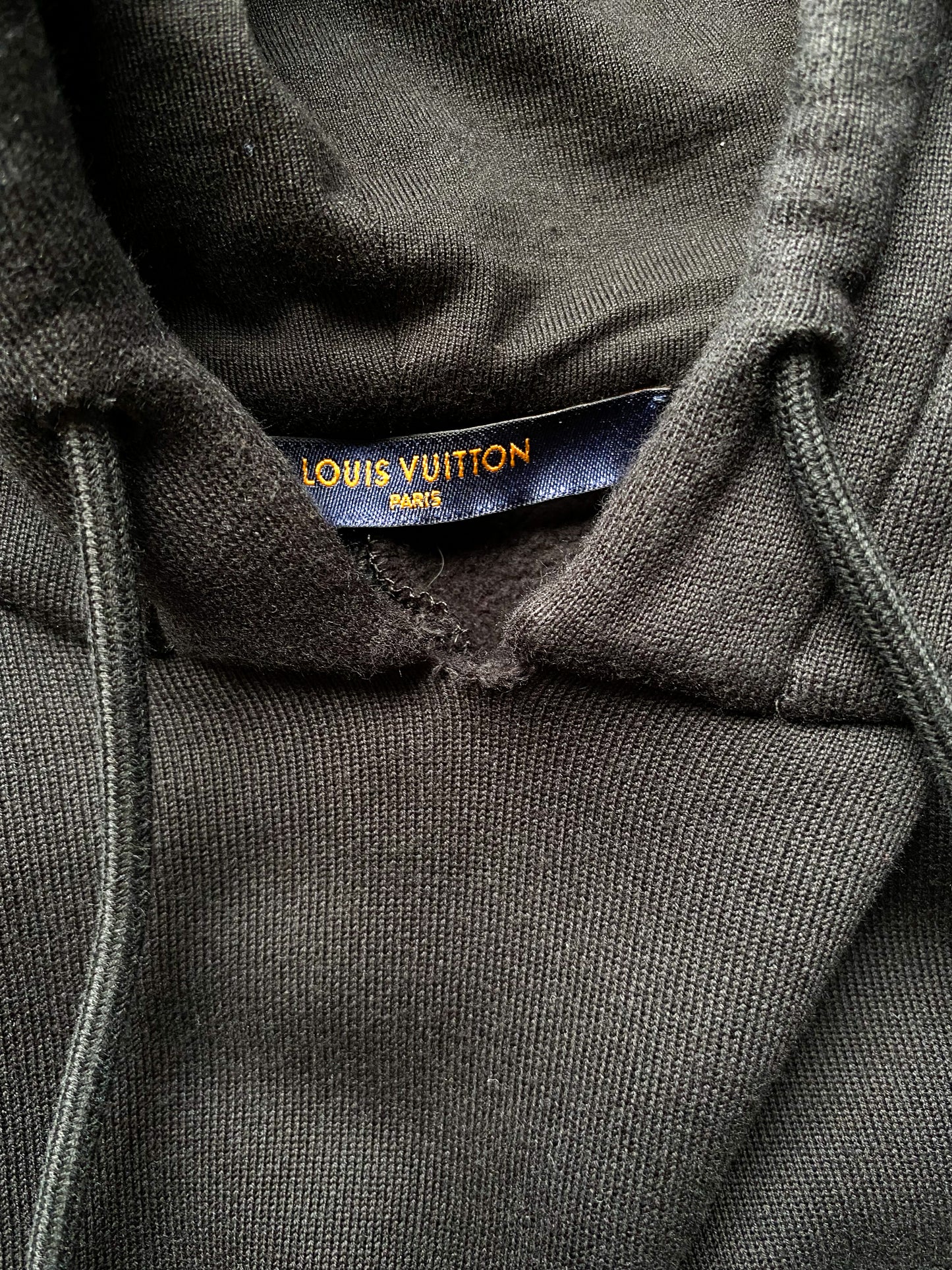 Louis Vuitton Logo Torn Ripped Black Monogram Full-Zip Hooded