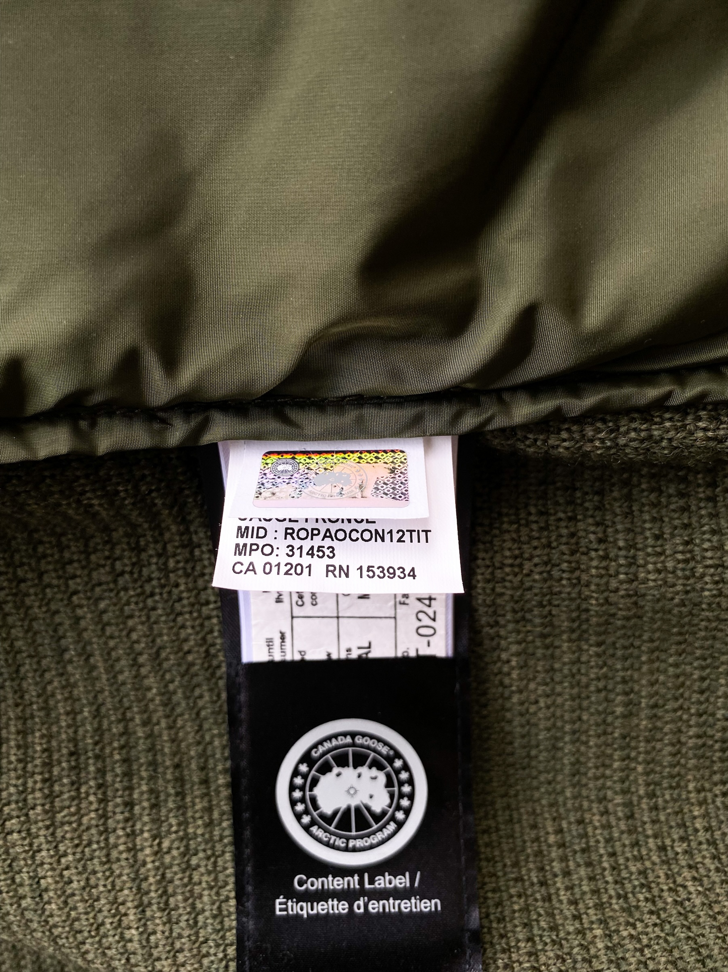 Canada Goose Dark Sage Hybridge Knit Black Label Women's Jacket