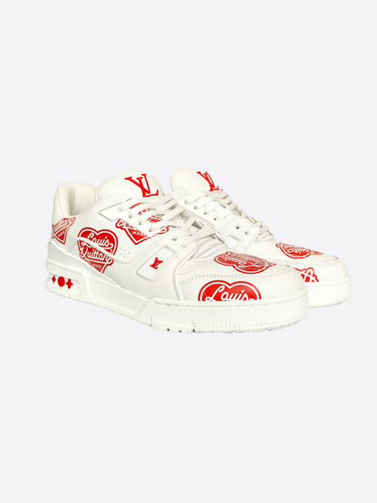 Louis Vuitton White Heart Nigo Trainers