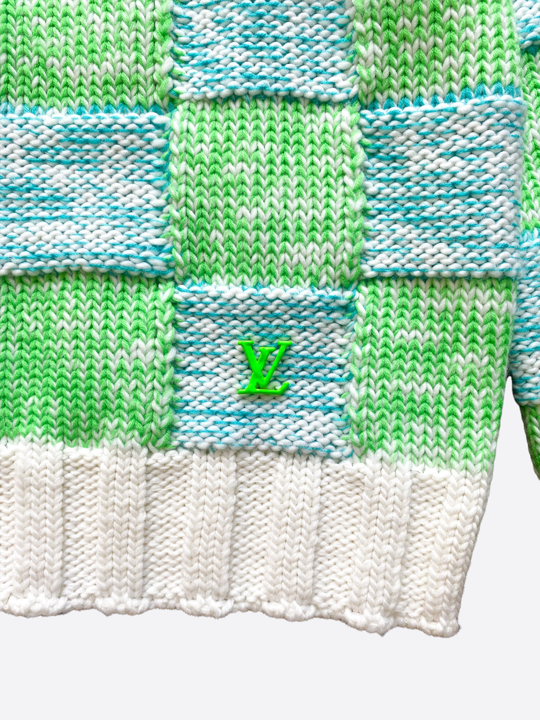 blue and green louis vuitton sweater